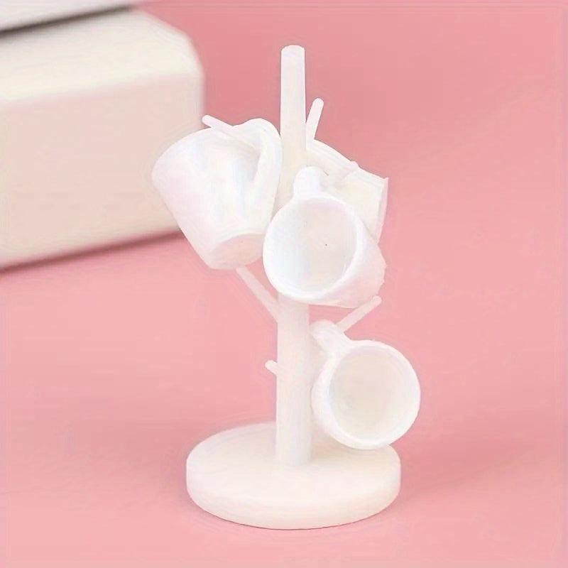Mini Cup Set Water Cup Rack Dollhouse Accessories