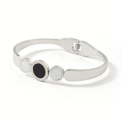 Steel Two Ends Circle Midi Great Wall Pattern Circle Shape Classic Romantic