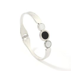 Steel Two Ends Circle Midi Great Wall Pattern Circle Shape Classic Romantic
