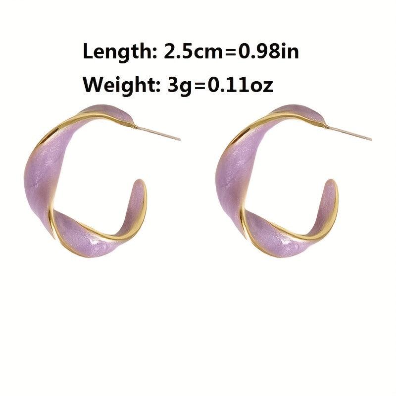 Red Twisted Stud Earrings Dazzling Oval for a Chic Look