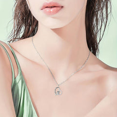 Heart Cow Pendant Necklace Animal Necklace For Women
