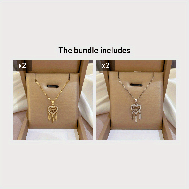 Stainless Steel Dream Catchers Necklace Tassel Pendant Choker Femme