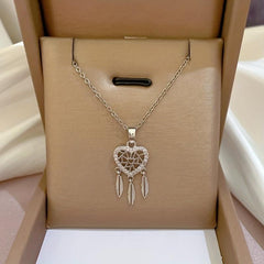Stainless Steel Dream Catchers Necklace Tassel Pendant Choker Femme
