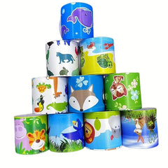 10pcs PVC Animals Pat Ring Bracelet Forest Elephant Giraffe Lion Wristband