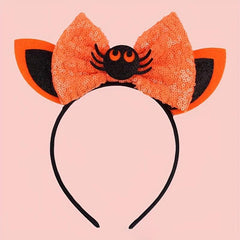 Mouse Ears Bow Headband Halloween Purple Hair Accessories