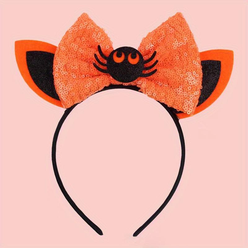 Mouse Ears Bow Headband Halloween Purple Hair Accessories