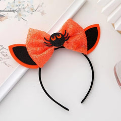 Mouse Ears Bow Headband Halloween Purple Hair Accessories