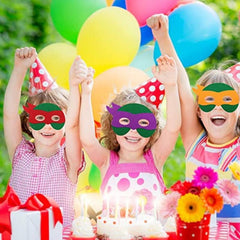 4 Pcs Turtles Mask For Kids Felt Masks Party Favors Video Game Birthday Supplies