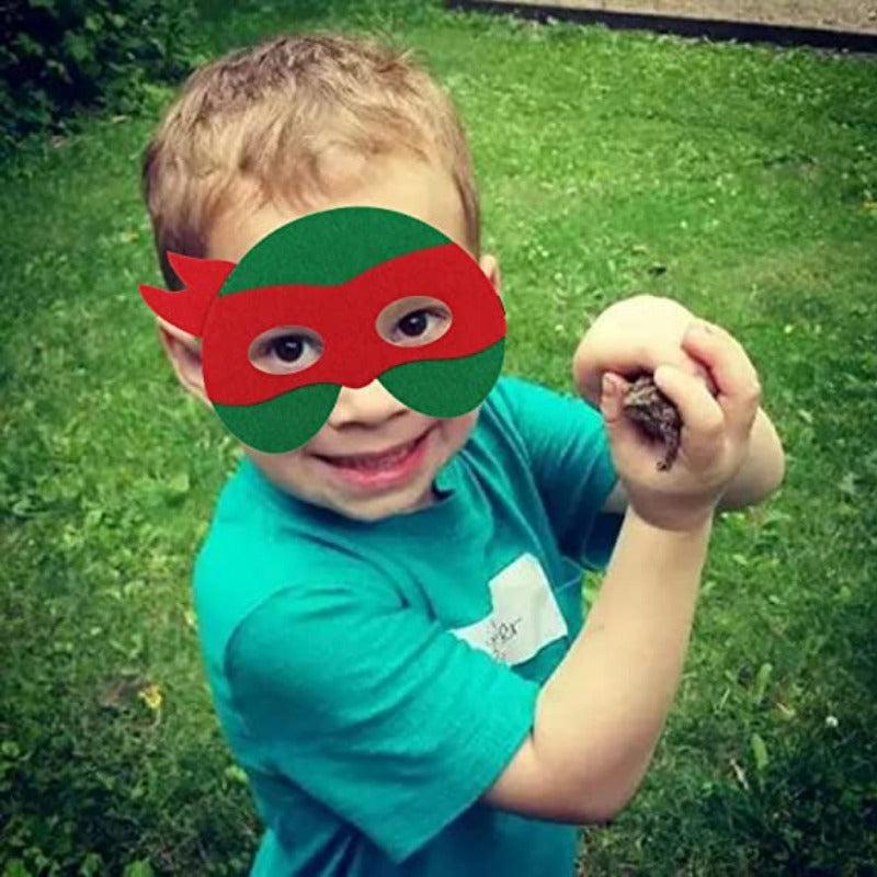 4 Pcs Turtles Mask For Kids Felt Masks Party Favors Video Game Birthday Supplies