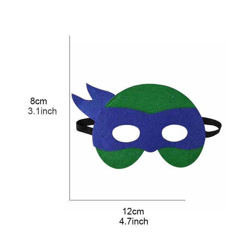 4 Pcs Turtles Mask For Kids Felt Masks Party Favors Video Game Birthday Supplies
