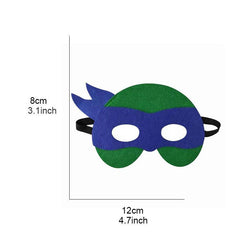 4 Pcs Turtles Mask For Kids Felt Masks Party Favors Video Game Birthday Supplies