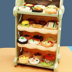 Food Simulation Mini Pizza & Hamburger DIY Sticker Set