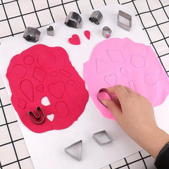 24-Piece Clay Earring Cutter Set with Storage Bag & Back Card Paper