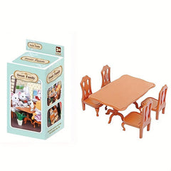 5pcs Mini Dining Table Toys for Dollhouse Living Room Play