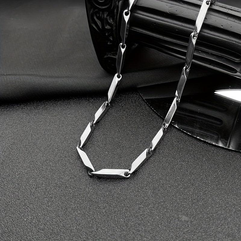 3MM Stainless Steel Rhombus Square Chain Necklace