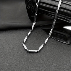 3MM Stainless Steel Rhombus Square Chain Necklace