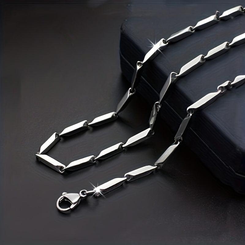 3MM Stainless Steel Rhombus Square Chain Necklace