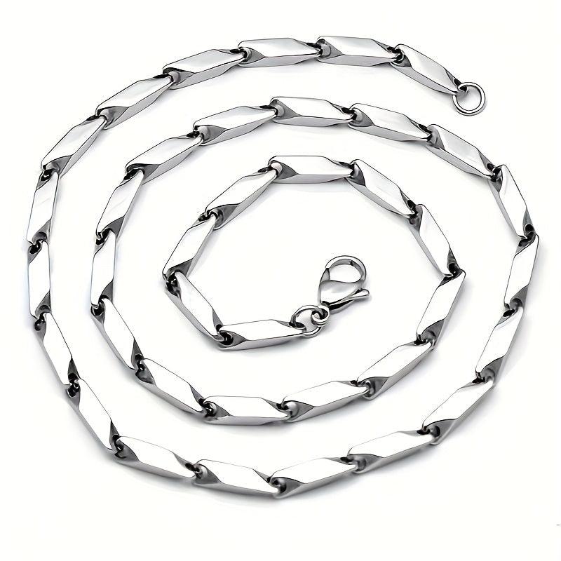 3MM Stainless Steel Rhombus Square Chain Necklace
