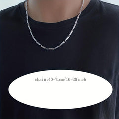 3MM Stainless Steel Rhombus Square Chain Necklace