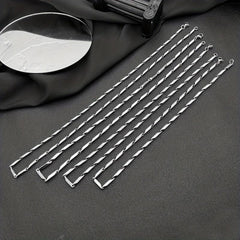 3MM Stainless Steel Rhombus Square Chain Necklace
