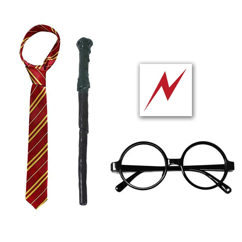Wizard Costume Set 4pcs Halloween Masquerade Party Costume Cosplay Accessories