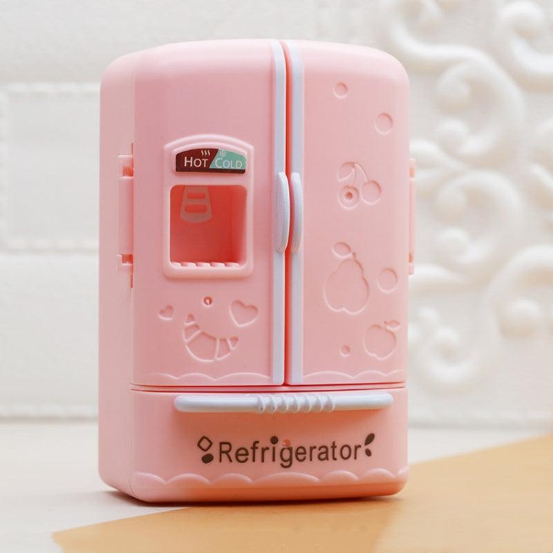 1PC Mini Double Open Door Refrigerator Doll House 1 12 Kitchen Model