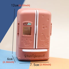 1PC Mini Double Open Door Refrigerator Doll House 1 12 Kitchen Model