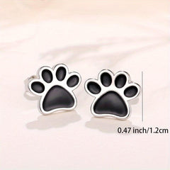 Bear Paw Print Earrings - Women's Plated Jewelry