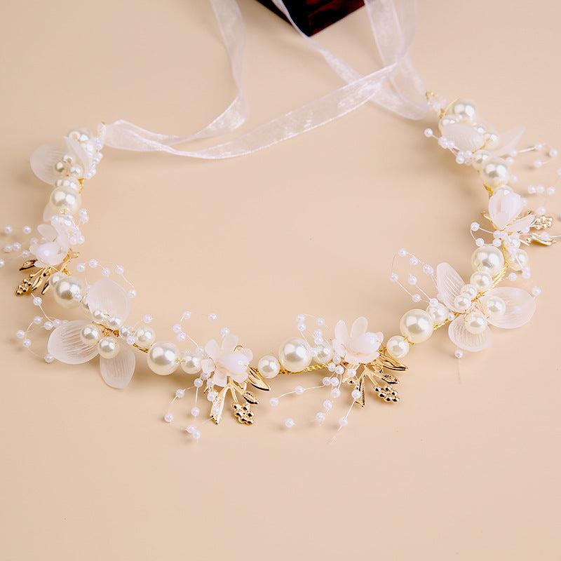 Floral & Pearl Headdress Hair Accessories for Girls