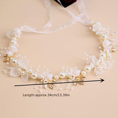 Floral & Pearl Headdress Hair Accessories for Girls