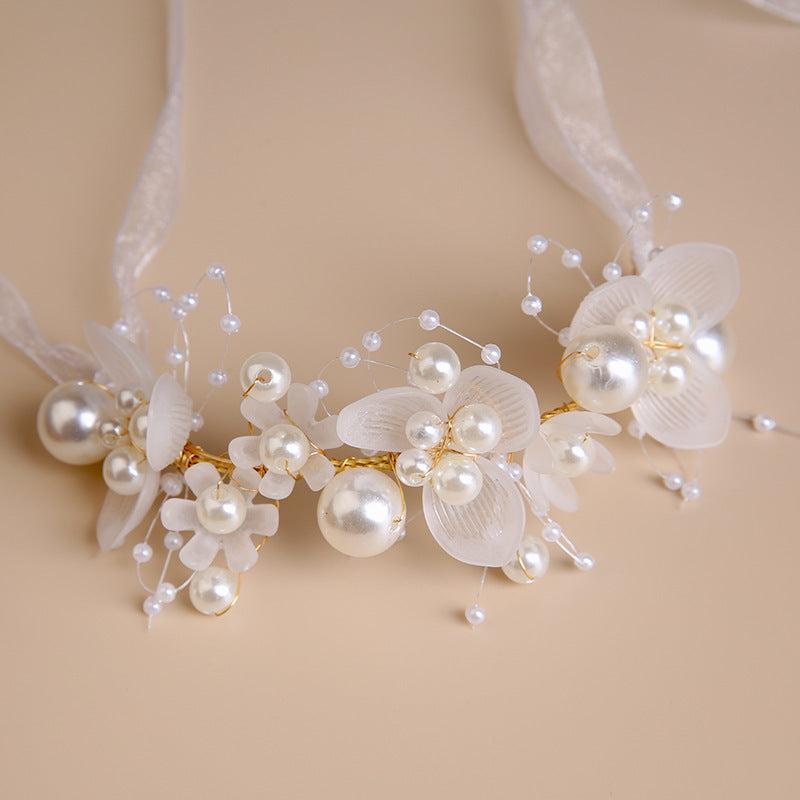Floral & Pearl Headdress Hair Accessories for Girls