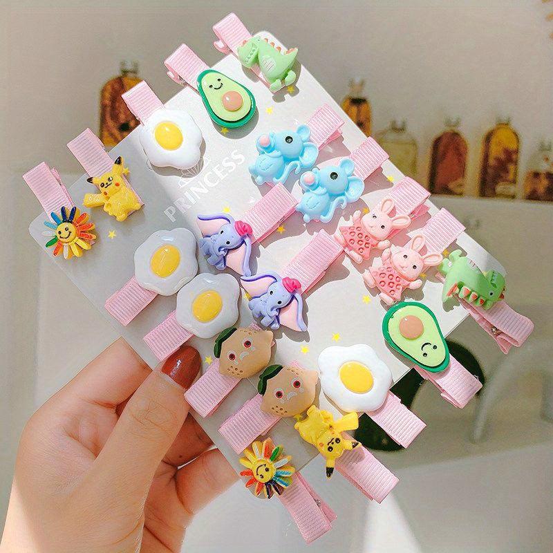 20 Boutique Cartoon Hairpins Girl Hair Accessories Funny Look Christmas Gift
