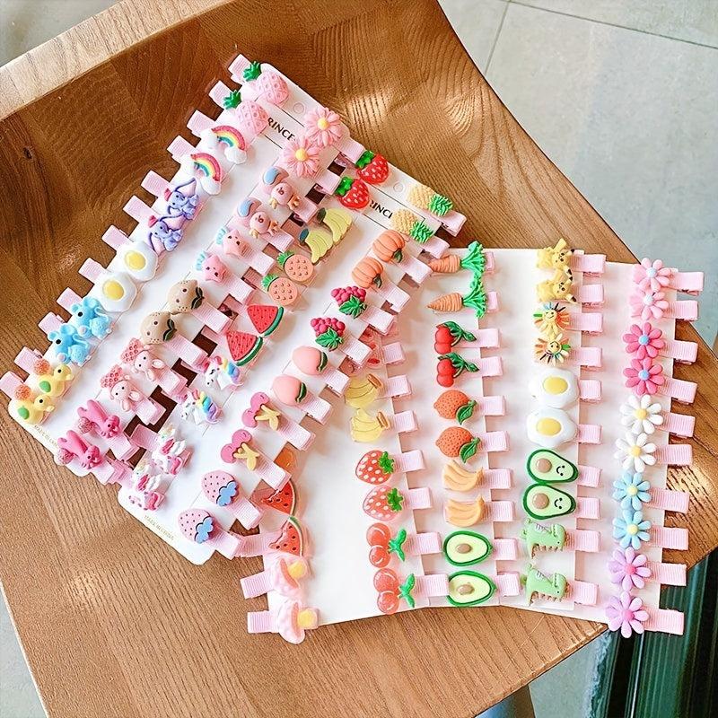 20 Boutique Cartoon Hairpins Girl Hair Accessories Funny Look Christmas Gift