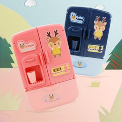 Mini Double Door Refrigerator Toys Simulation Pretend Play Kitchen Toys