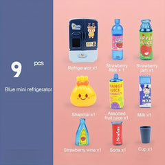 Mini Double Door Refrigerator Toys Simulation Pretend Play Kitchen Toys
