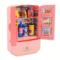 Mini Double Door Refrigerator Toys Simulation Pretend Play Kitchen Toys