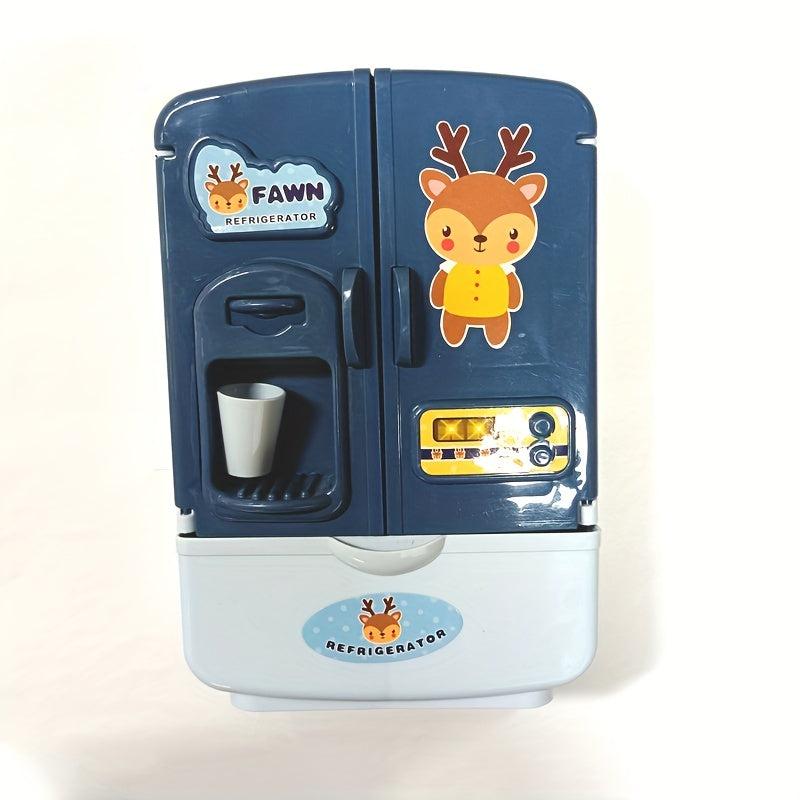Mini Double Door Refrigerator Toys Simulation Pretend Play Kitchen Toys