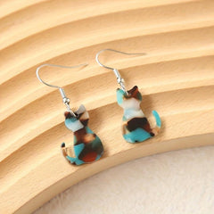 Cat Acrylic Hook Earrings Women's Gift Girls
