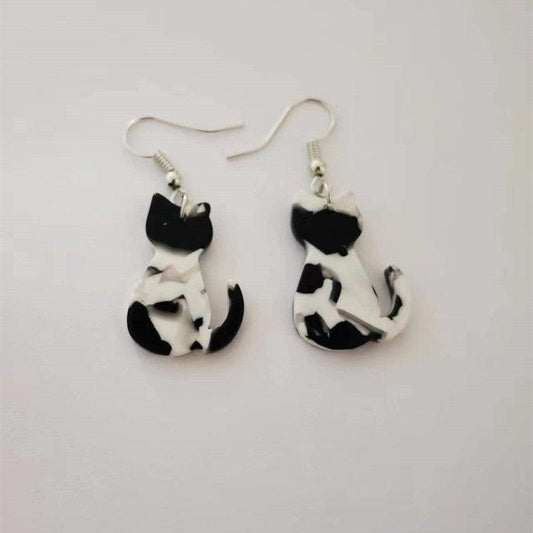 Cat Acrylic Hook Earrings Women's Gift Girls