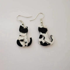 Cat Acrylic Hook Earrings Women's Gift Girls