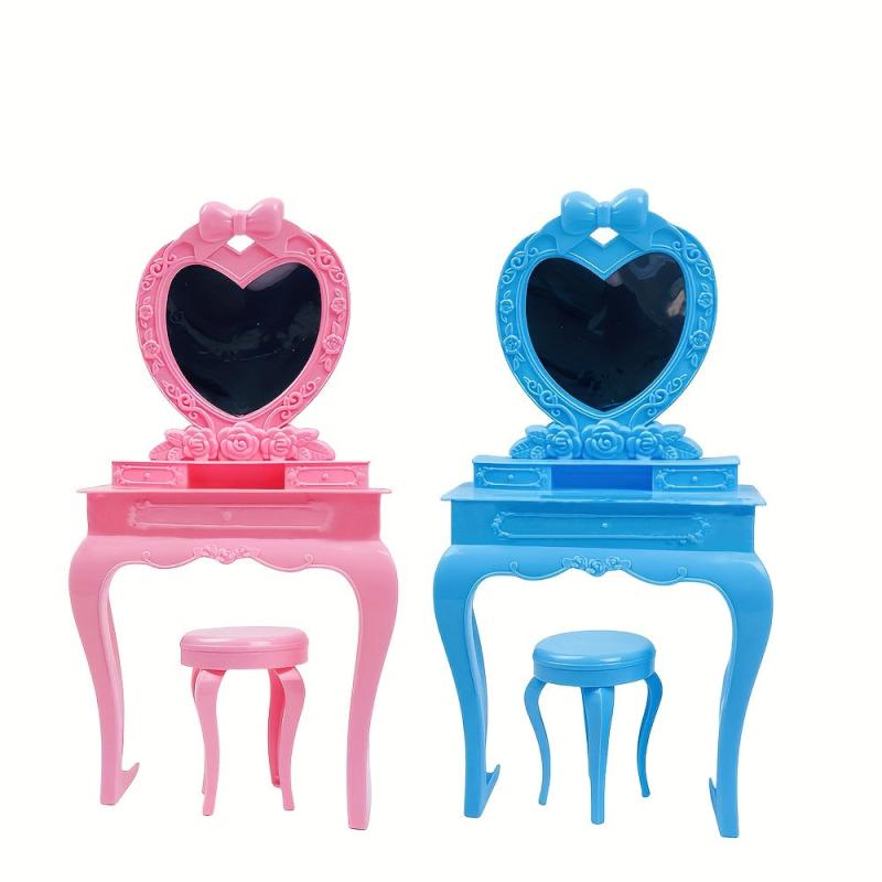 Princess Doll Toy Accessories Dressing Table Makeup Table Mirror