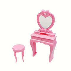 Princess Doll Toy Accessories Dressing Table Makeup Table Mirror