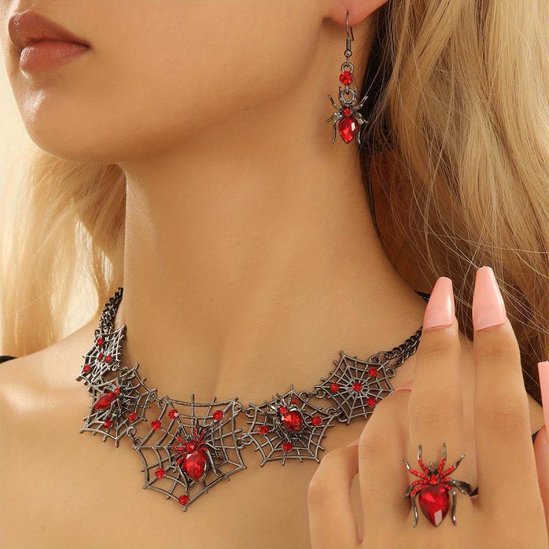 Gorgeous Halloween Spider Jewelry Set for Women