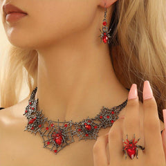 Gorgeous Halloween Spider Jewelry Set for Women