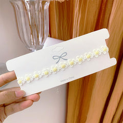 Romantic Lace Necklace Choker with Sweet Flowers