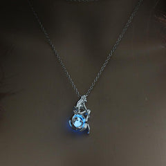 Heart Mermaid Cross Pendant Necklace