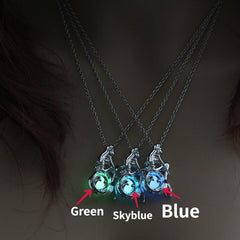 Heart Mermaid Cross Pendant Necklace