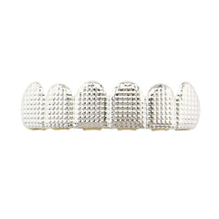 Plated Hip Hop Teeth Grills Top & Bottom Brace for Perfect Smile