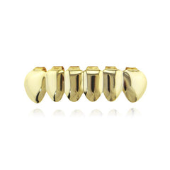 Plated Hip Hop Teeth Grills Top & Bottom Brace for Perfect Smile