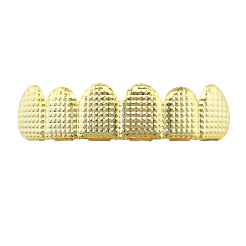 Plated Hip Hop Teeth Grills Top & Bottom Brace for Perfect Smile